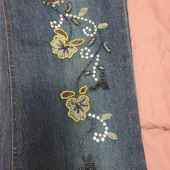 Vintage Y2K Embellished Boot Cut Jeans - Picture 5 of 11